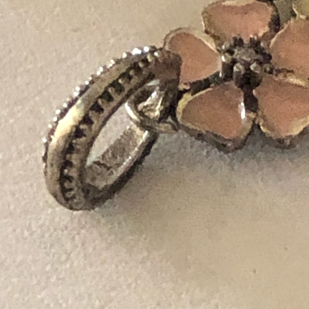 NEW 925 Silver and Enamel Flowers Charm/Pendant - Picture 7 of 10